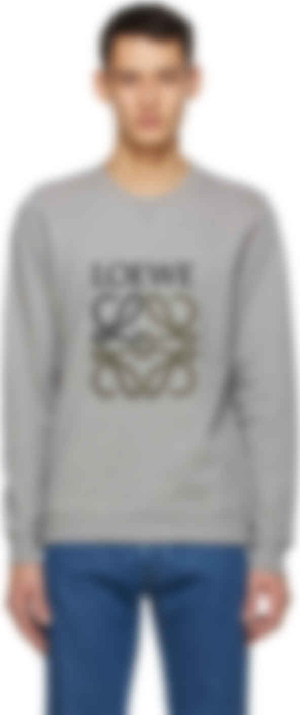 loewe anagram embroidered sweatshirt