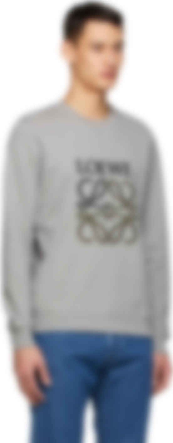 loewe anagram embroidered sweatshirt