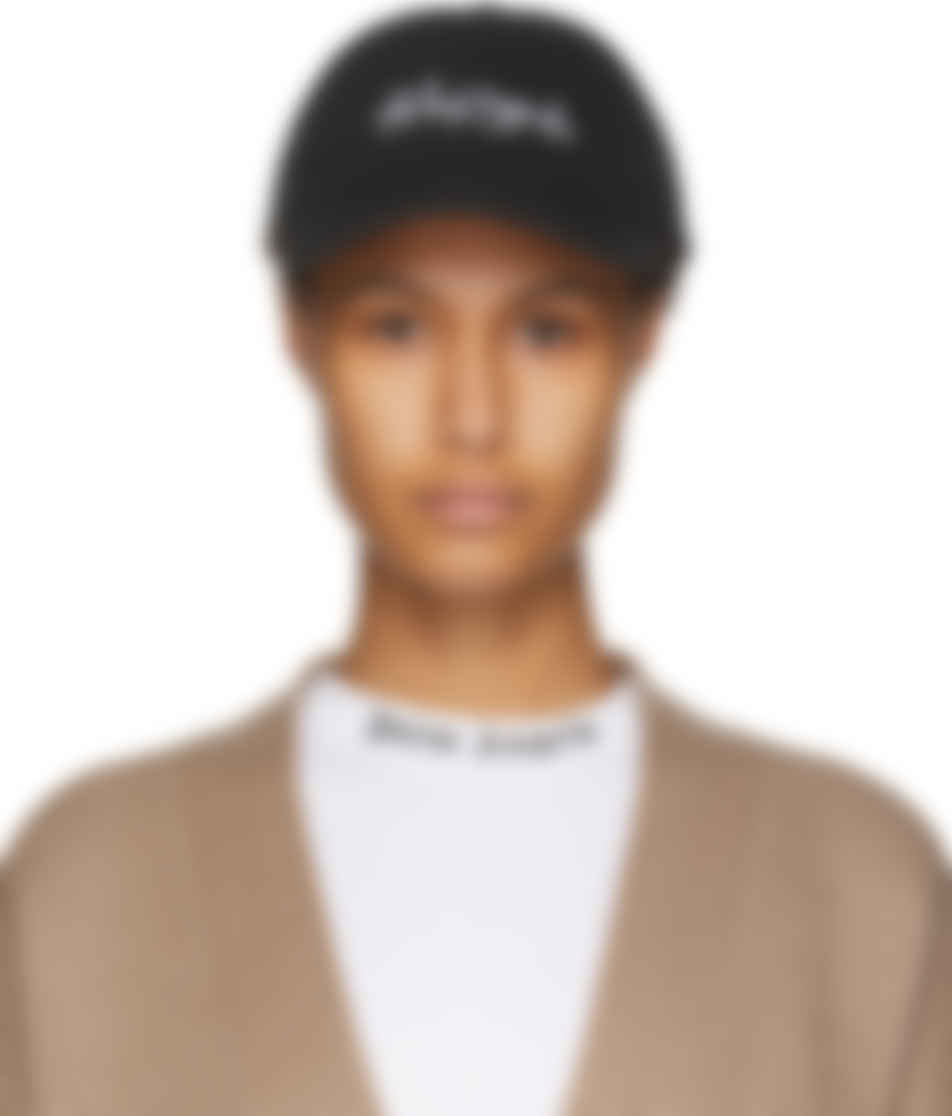 Black Desert Logo Cap By Palm Angels On Sale