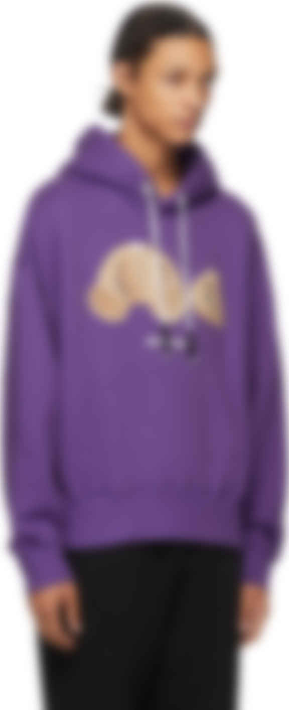 palm angels purple bear hoodie