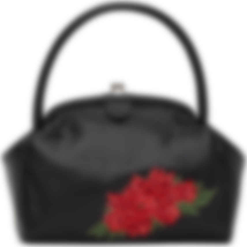 black floral bag