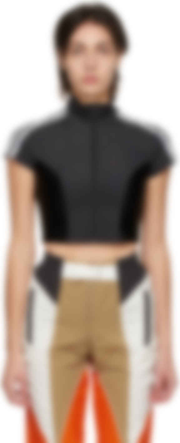 Black Paolina Russo Edition Crop Top by adidas Originals on Sale