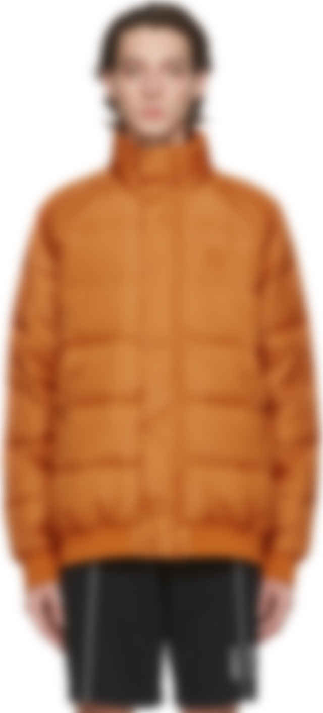 adidas orange puffer jacket