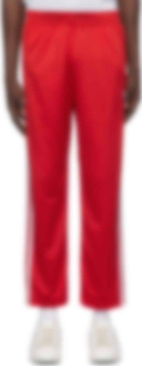 adidas red firebird track pants