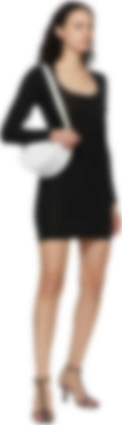 black slinky mini dress