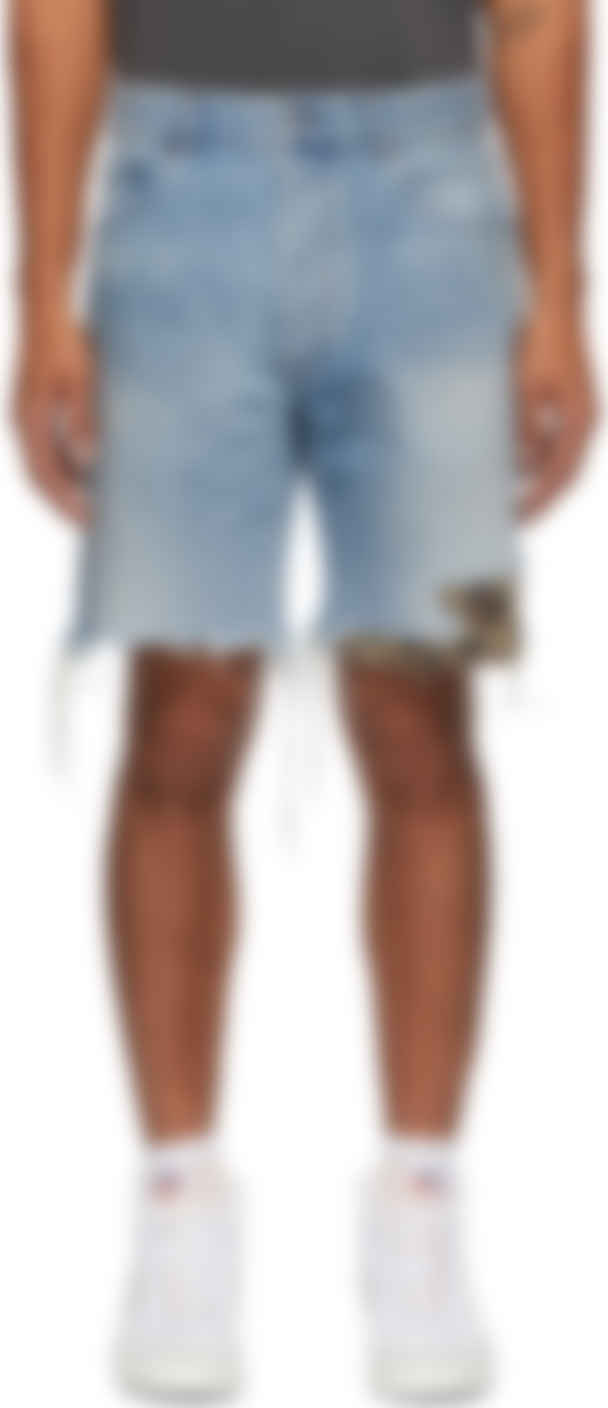 john elliott denim shorts