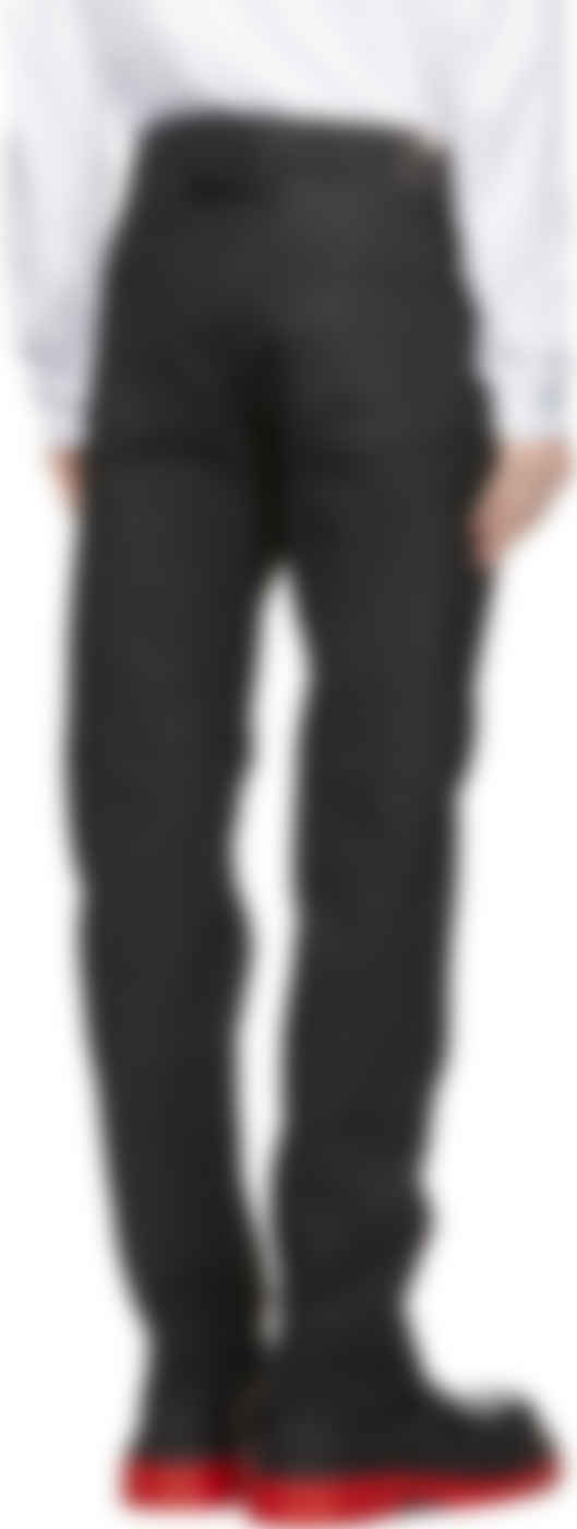 six pocket jeans black