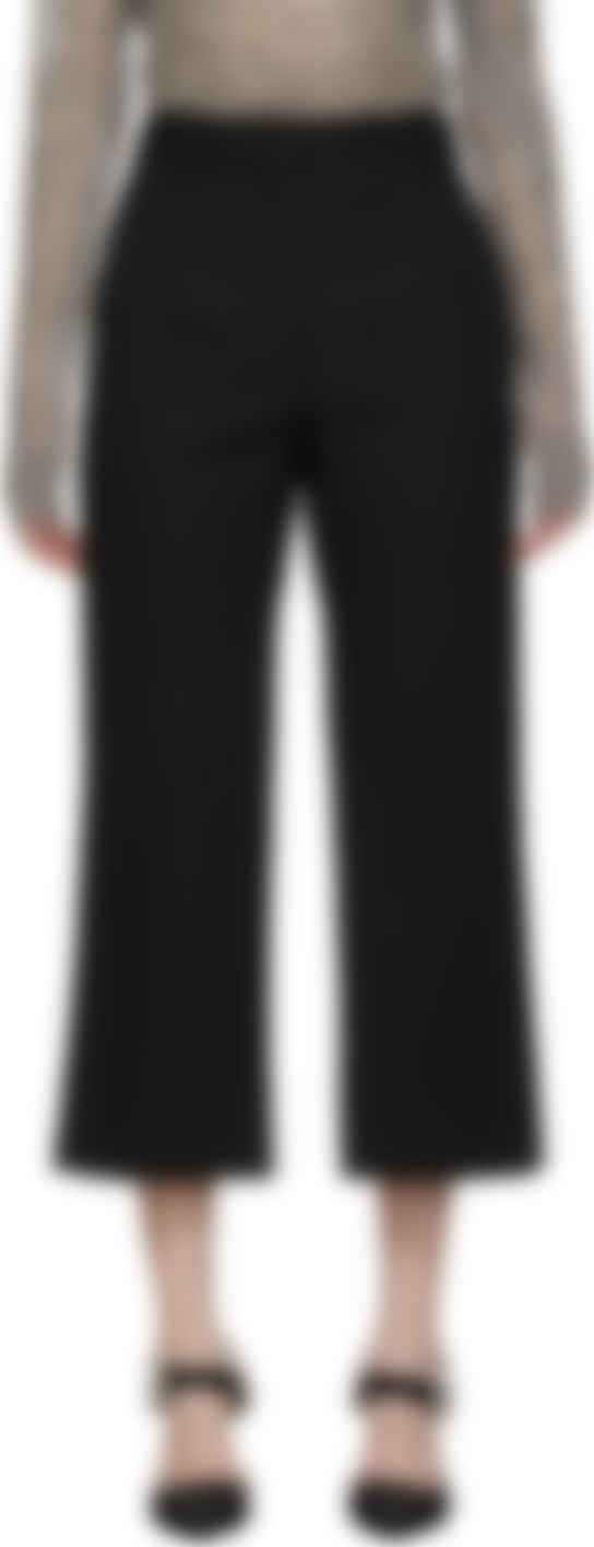 cropped flare trousers