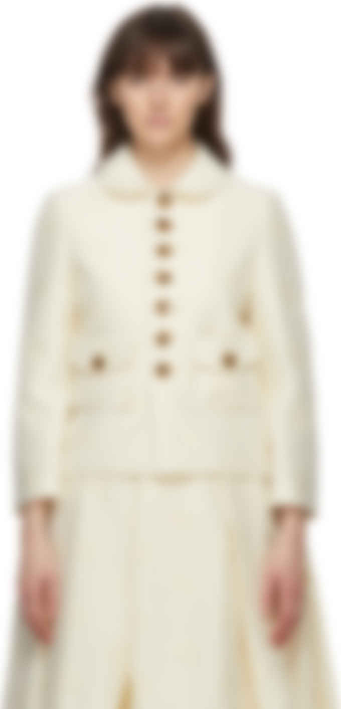 comme des garcons white jacket