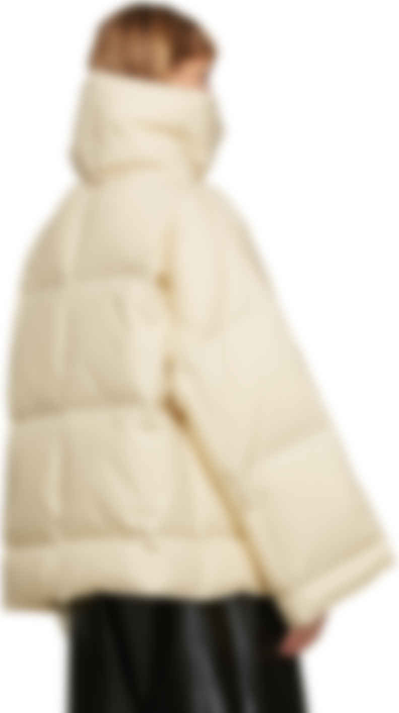 off white long puffer coat