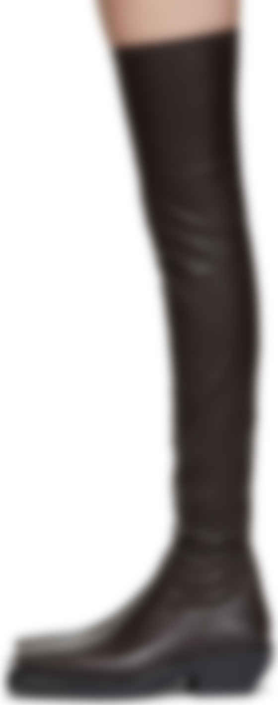 bottes hautes brunes