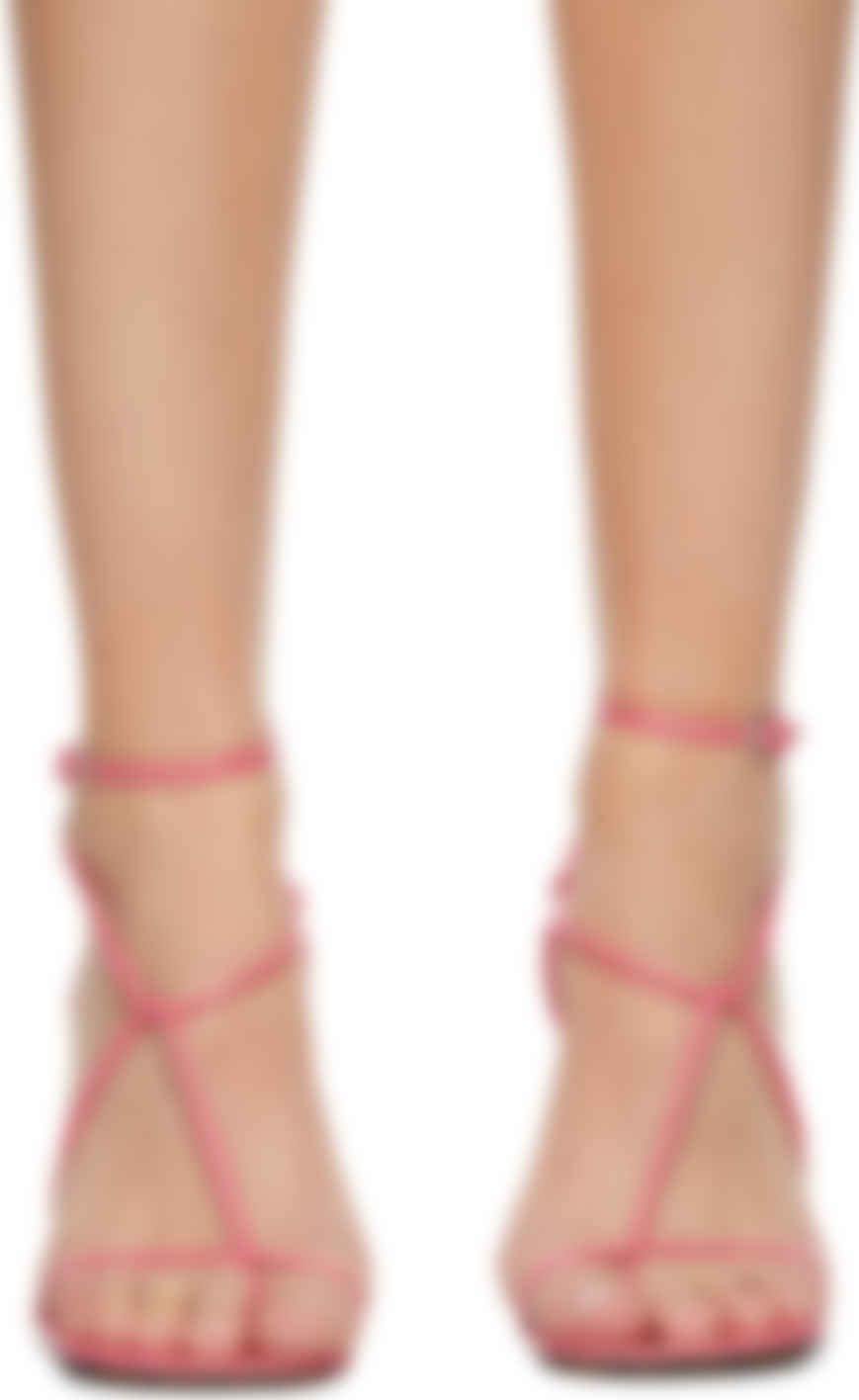 Pink Strappy Sandals By Bottega Veneta On Sale