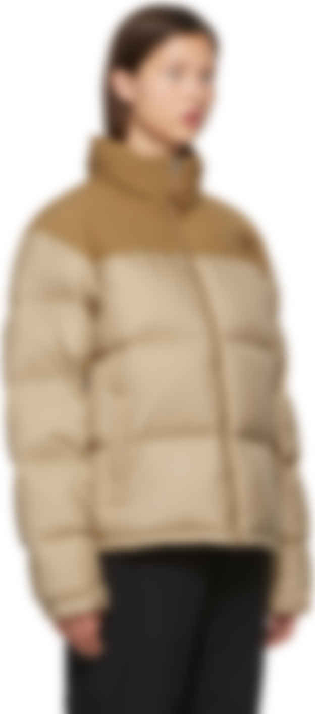 The North Face Beige Down Eco Nuptse Jacket Ssense The North Face Beige Down Eco Nuptse Jacket Ssense