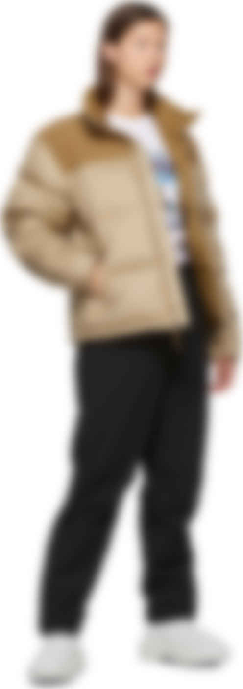 the north face beige down eco nuptse jacket