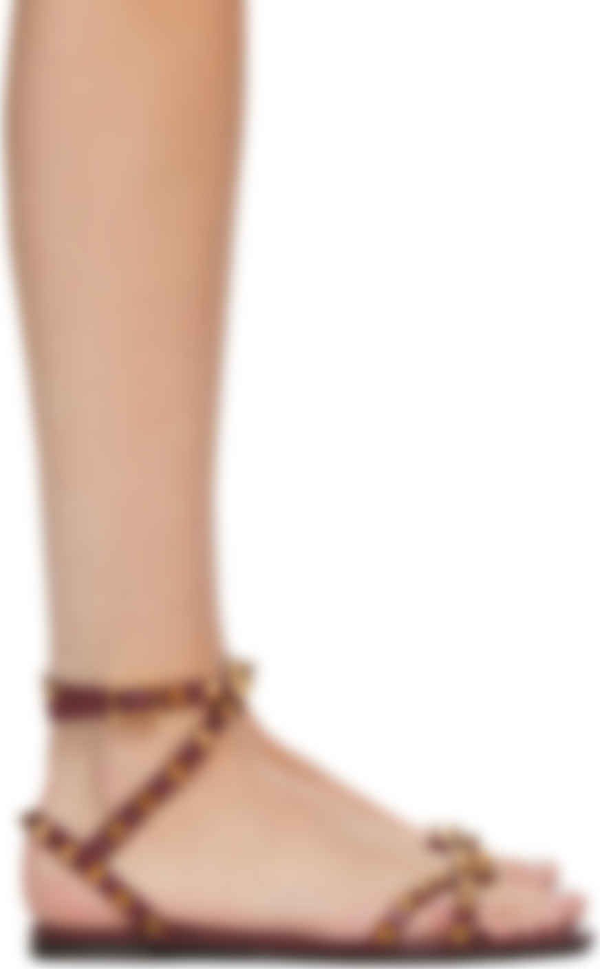 Rasteira Valentino Rockstud Gladiator Marrom Original - BCH4503 | Etiqueta  Única