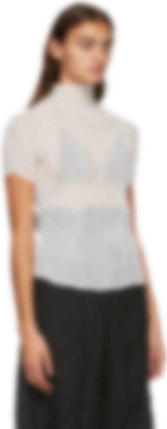 white chiffon blouse short sleeve