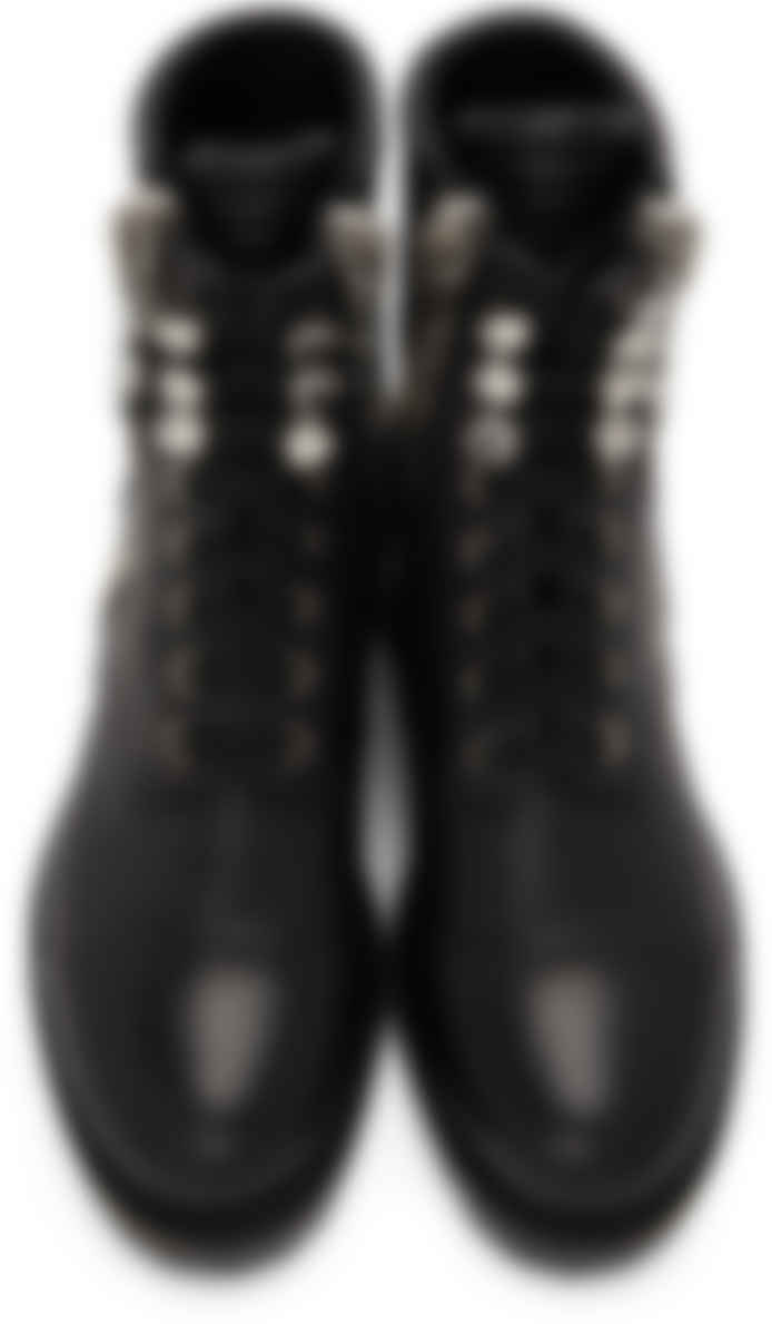 louboutin black leather boots