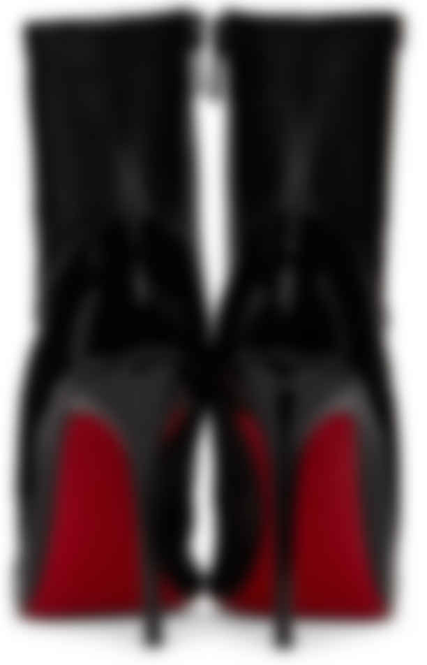 Christian Louboutin Black Nappa Bibooty Ankle 100 Boots Ssense