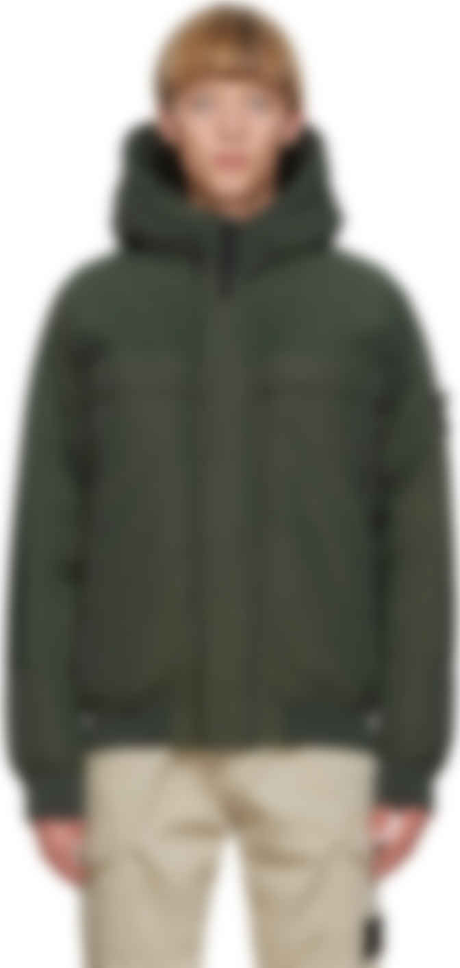 khaki green stone island jumper