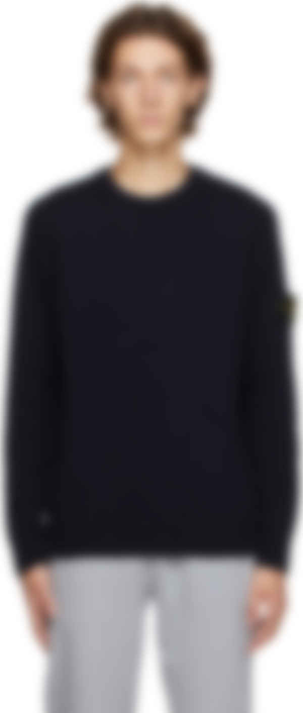 stone island navy crew neck