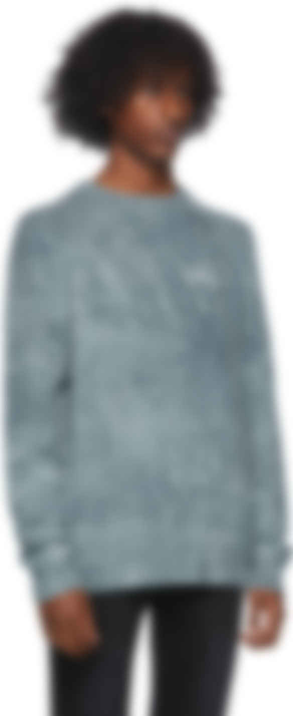 blue tie dye sweater