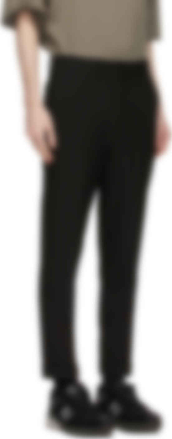 black skinny tapered trousers