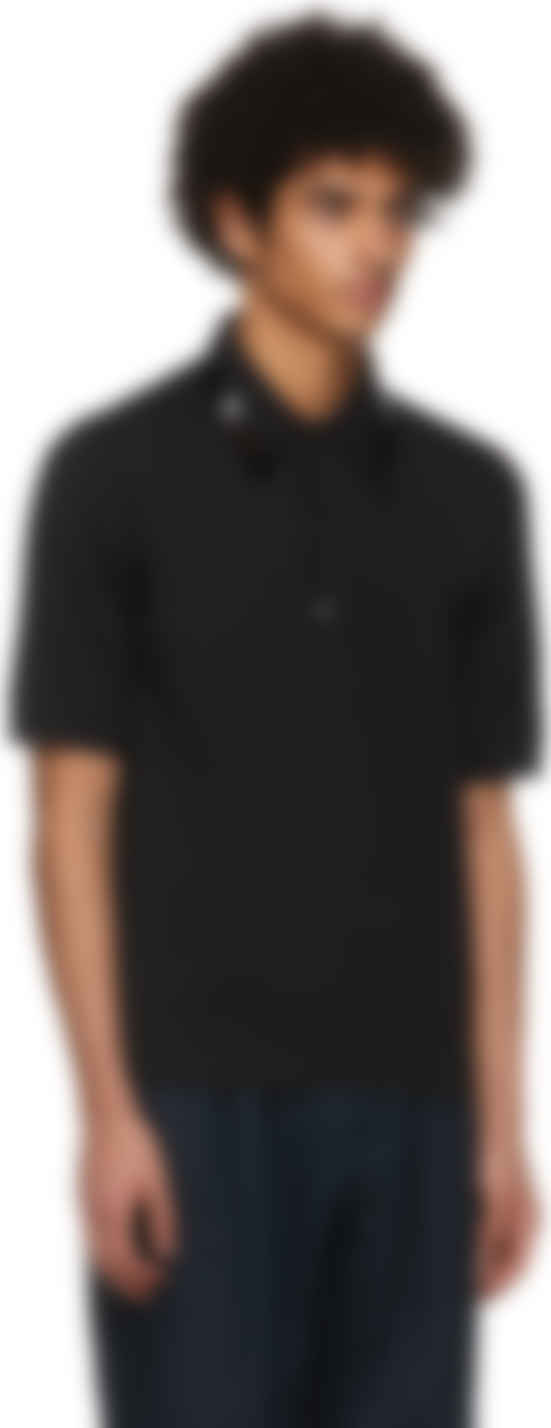 black silk polo