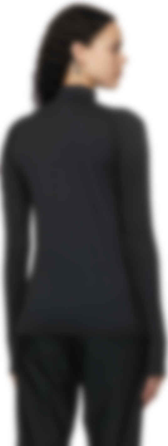 nike running half zip sweat in black