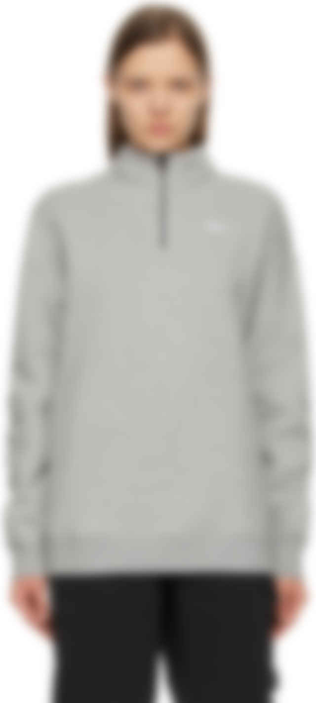 Grey fleece quarter zip Clearance