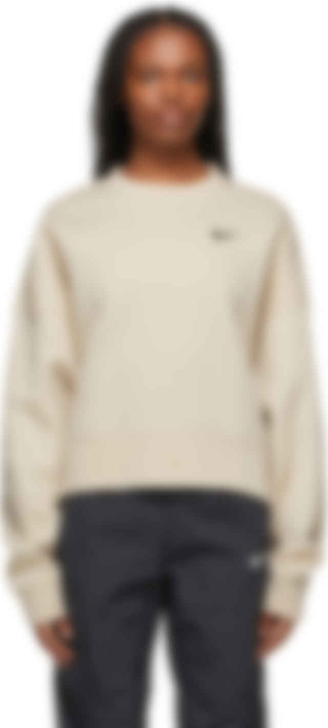 Nike ベージュ フリース Sportswear Essential スウェットシャツ Ssense 日本 Nike ベージュ フリース Sportswear Essential スウェットシャツ Ssense 日本