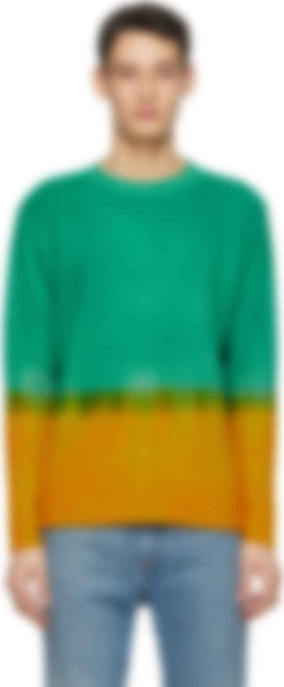 green and yellow sweater