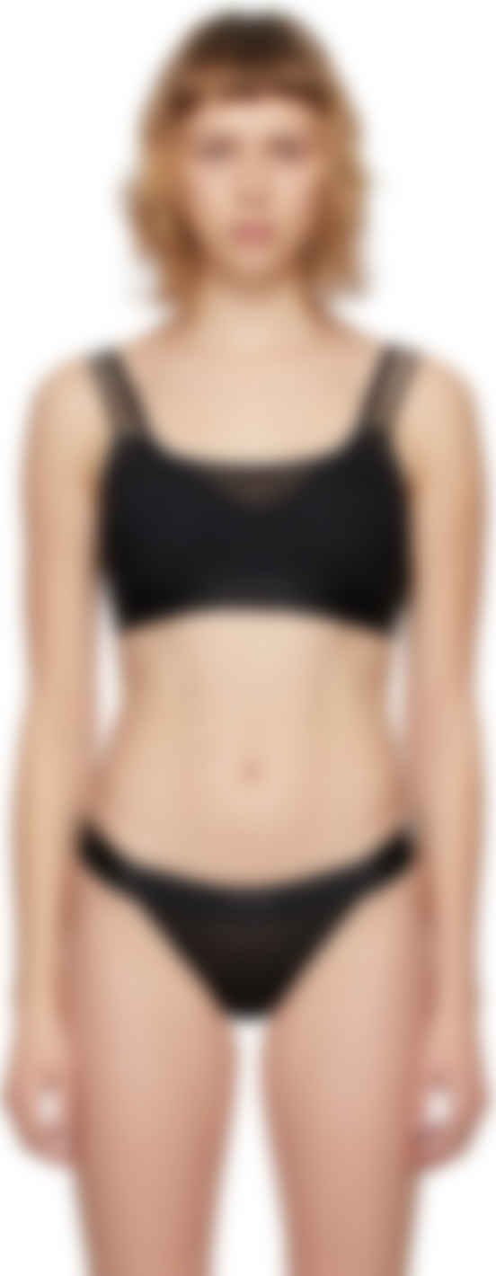 black bustier bralette