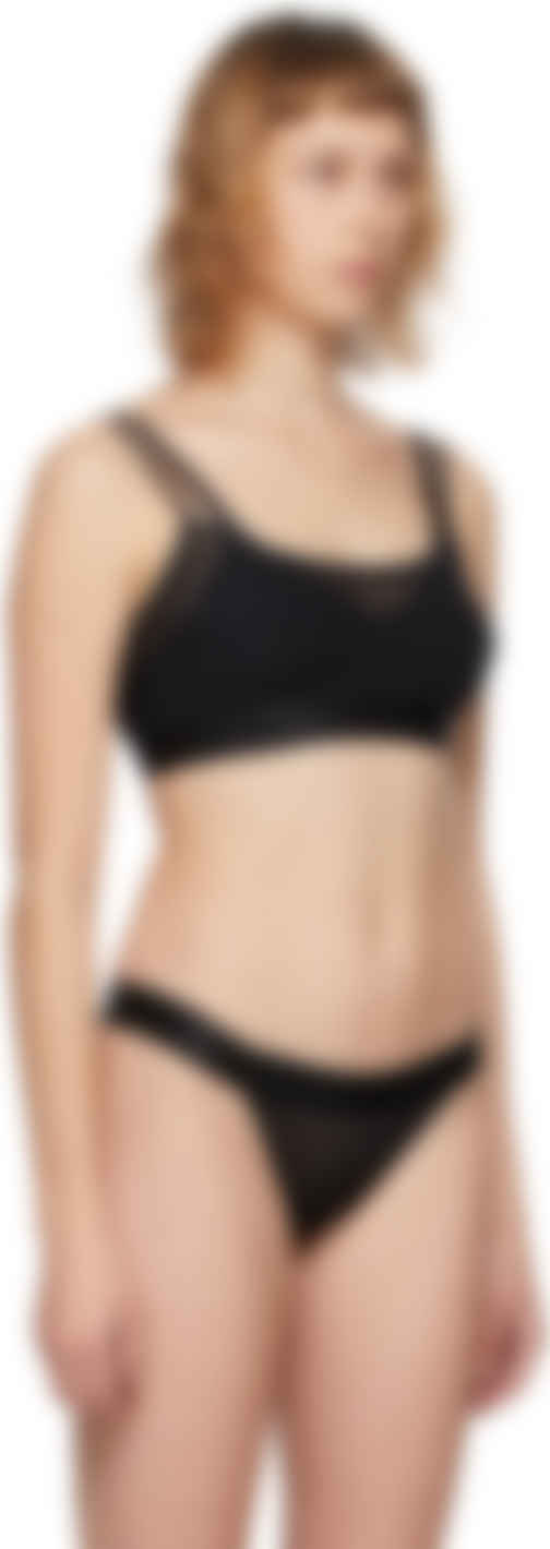 black bustier bralette