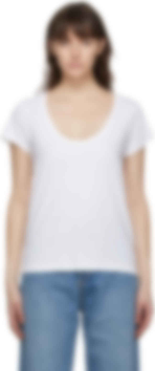 white u neck t shirt