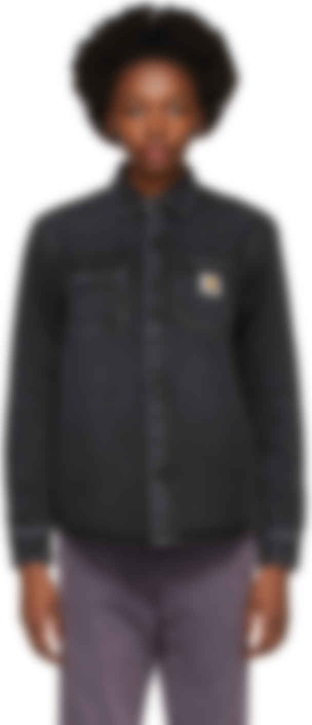 carhartt black denim shirt