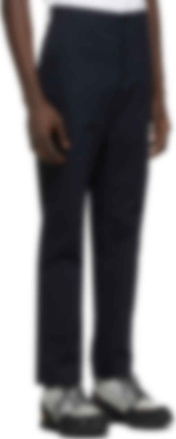 Norse Projects Navy Aros Heavy Trousers Ssense This pair has a regular rise and slightly. ssense