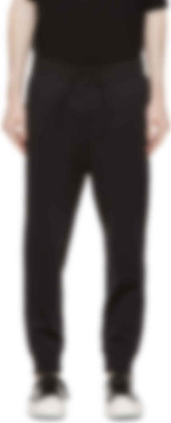 black cuffed track pants
