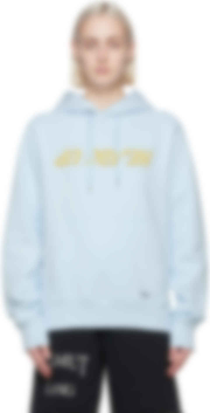 helmut lang blue hoodie