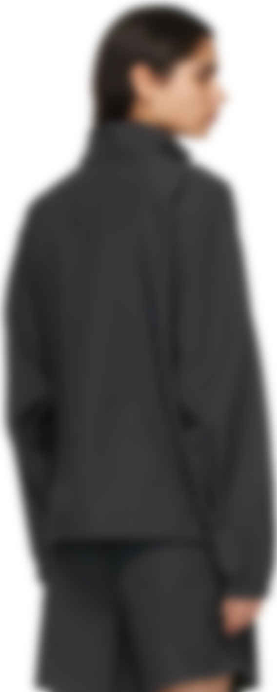 half black half white coat