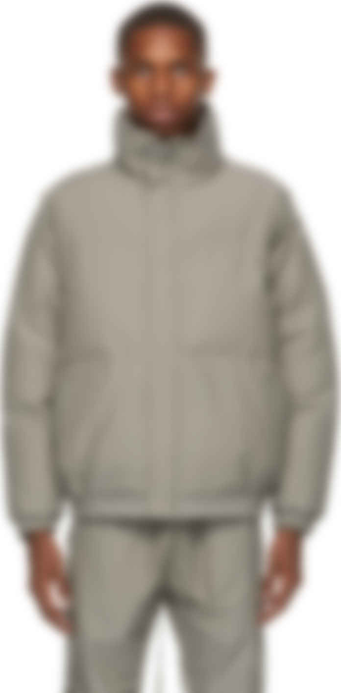 taupe puffer jacket