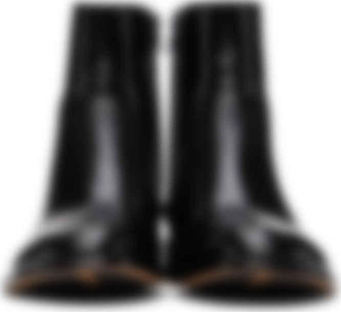 Maison Margiela: Black Zip Boots | SSENSE