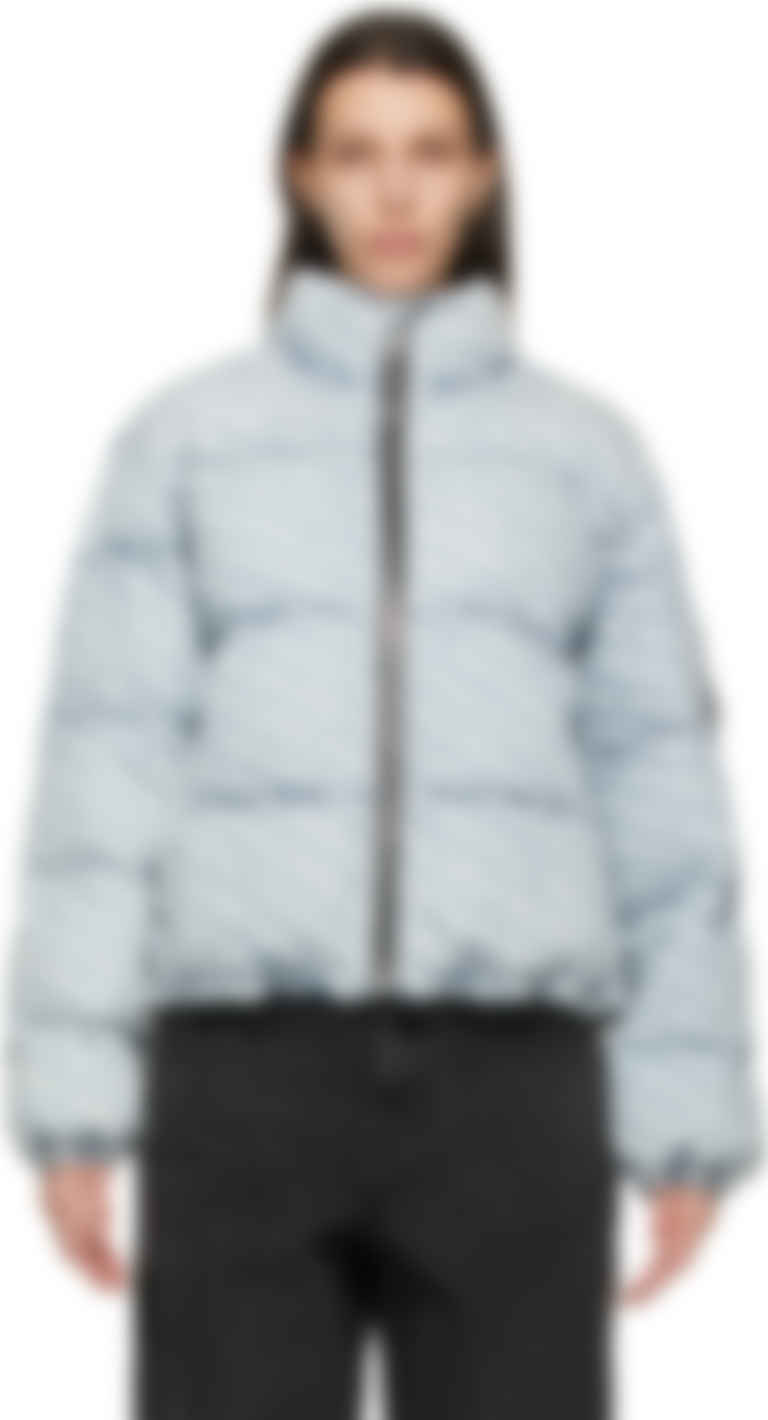 alexander wang denim puffer jacket