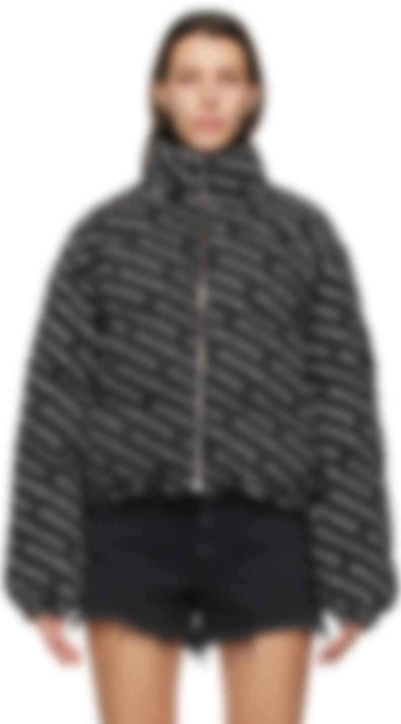 alexander wang denim puffer jacket