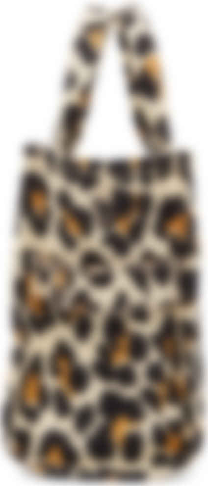 Cabas blanc cassé 'The Leopard Mini Traveler' Cabas blanc cassé 'The Leopard Mini Traveler'