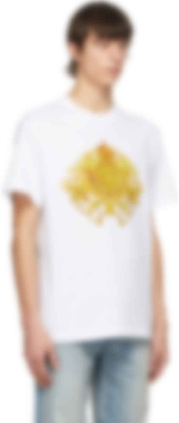 white motif t shirt