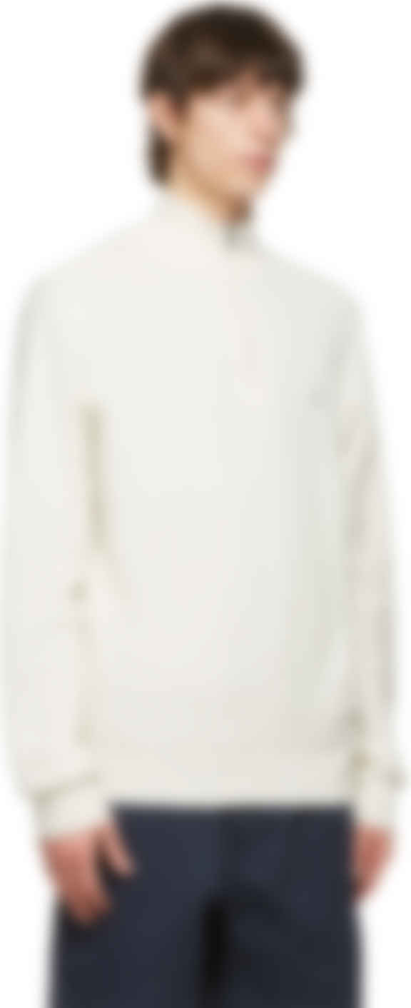 white quarter zip sweater