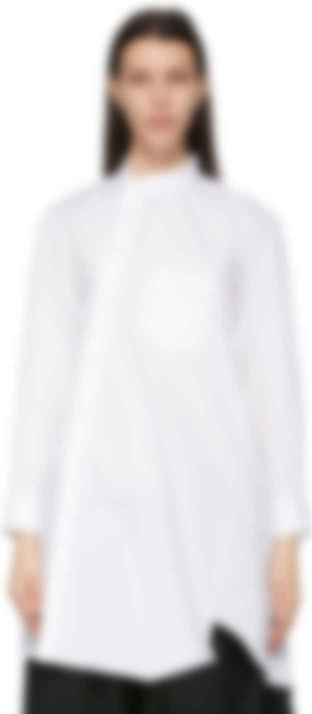 Comme des Garçons - White Asymmetric Shirt Dress