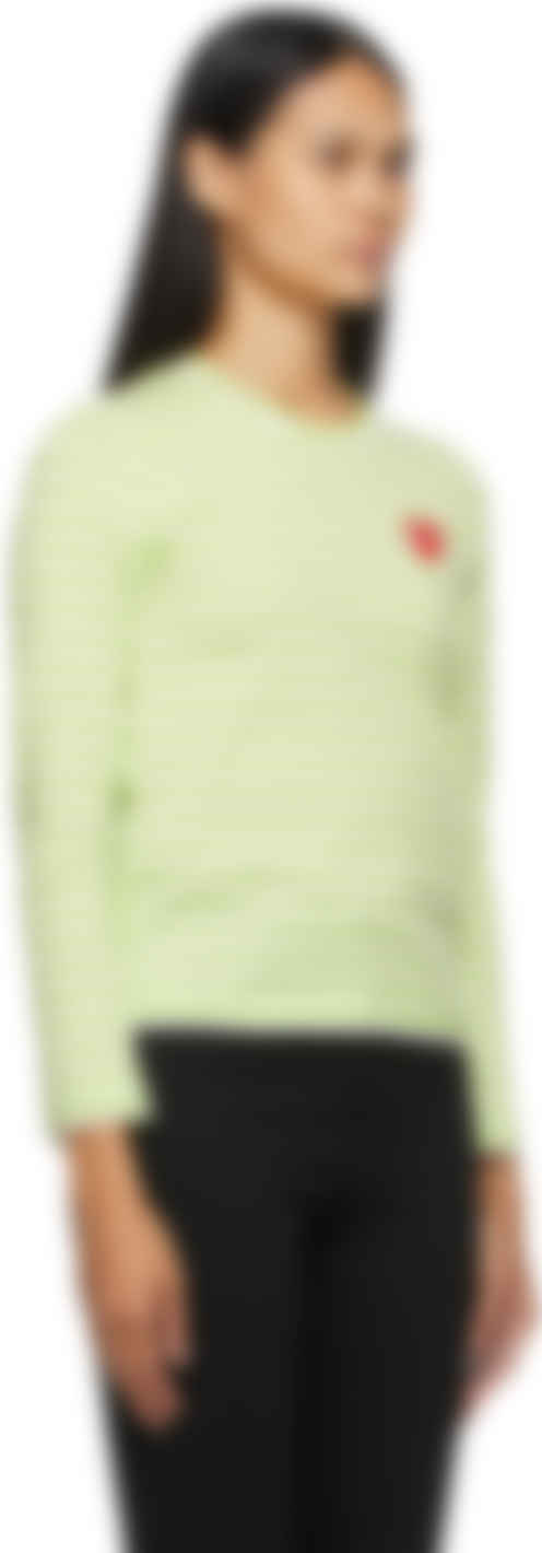 comme des garcons play green stripe