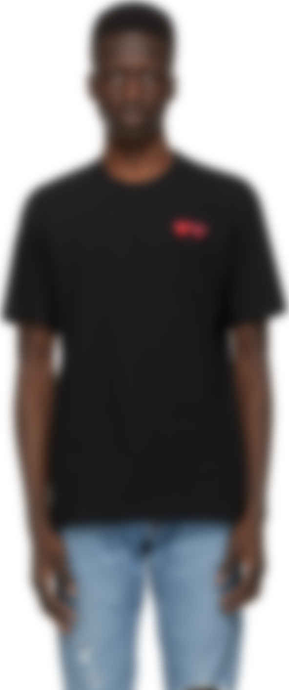 Black Double Heart T-Shirt | SSENSE
