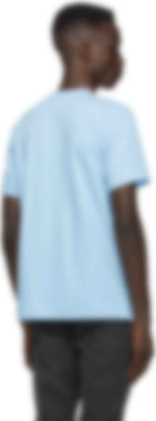 comme des garcons t shirt blue heart